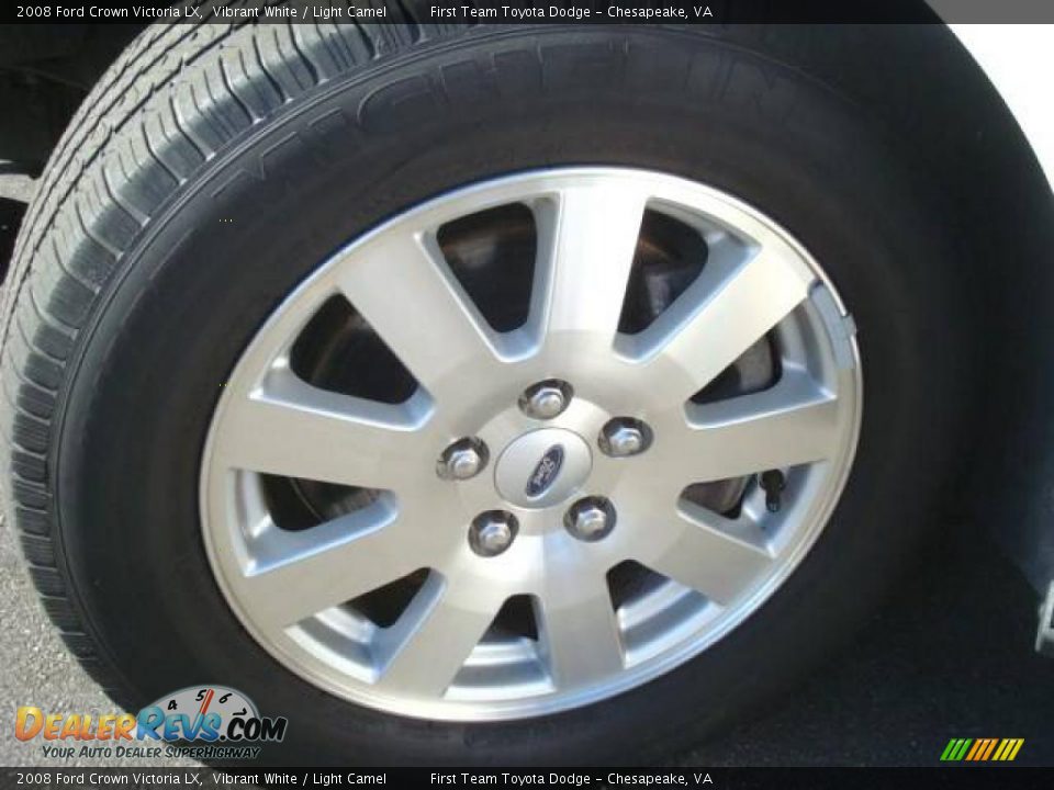 2008 Ford Crown Victoria LX Vibrant White / Light Camel Photo #20