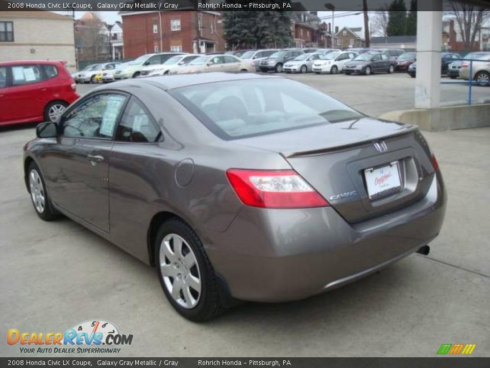 2008 Honda Civic LX Coupe Galaxy Gray Metallic / Gray Photo #2