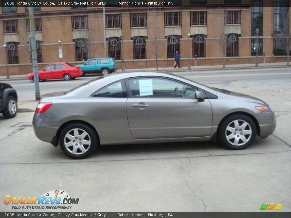 2008 Honda Civic LX Coupe Galaxy Gray Metallic / Gray Photo #5