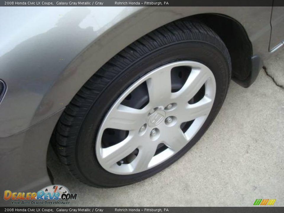 2008 Honda Civic LX Coupe Galaxy Gray Metallic / Gray Photo #9