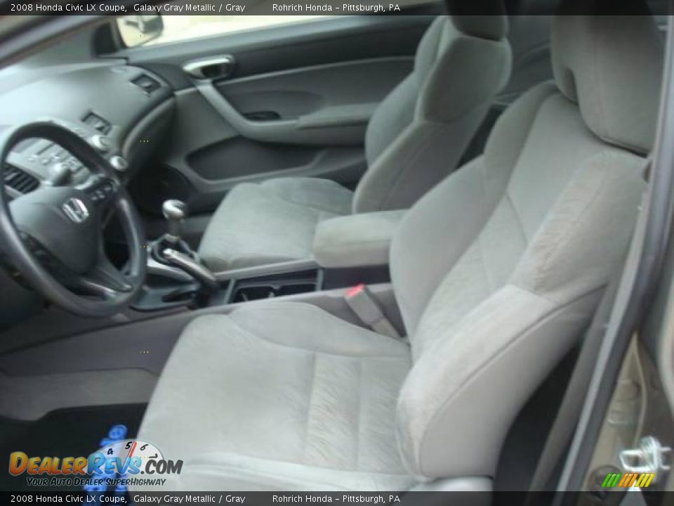 2008 Honda Civic LX Coupe Galaxy Gray Metallic / Gray Photo #10