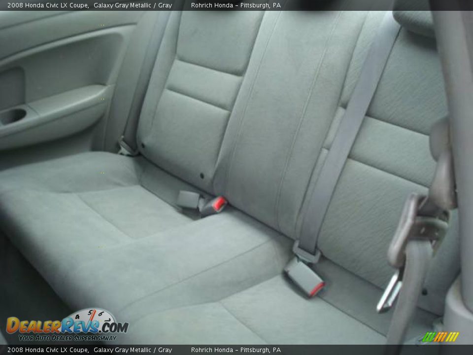 2008 Honda Civic LX Coupe Galaxy Gray Metallic / Gray Photo #11