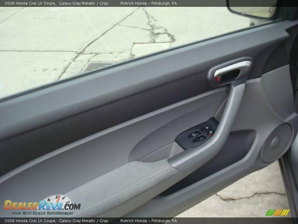 2008 Honda Civic LX Coupe Galaxy Gray Metallic / Gray Photo #13