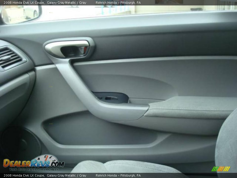 2008 Honda Civic LX Coupe Galaxy Gray Metallic / Gray Photo #16