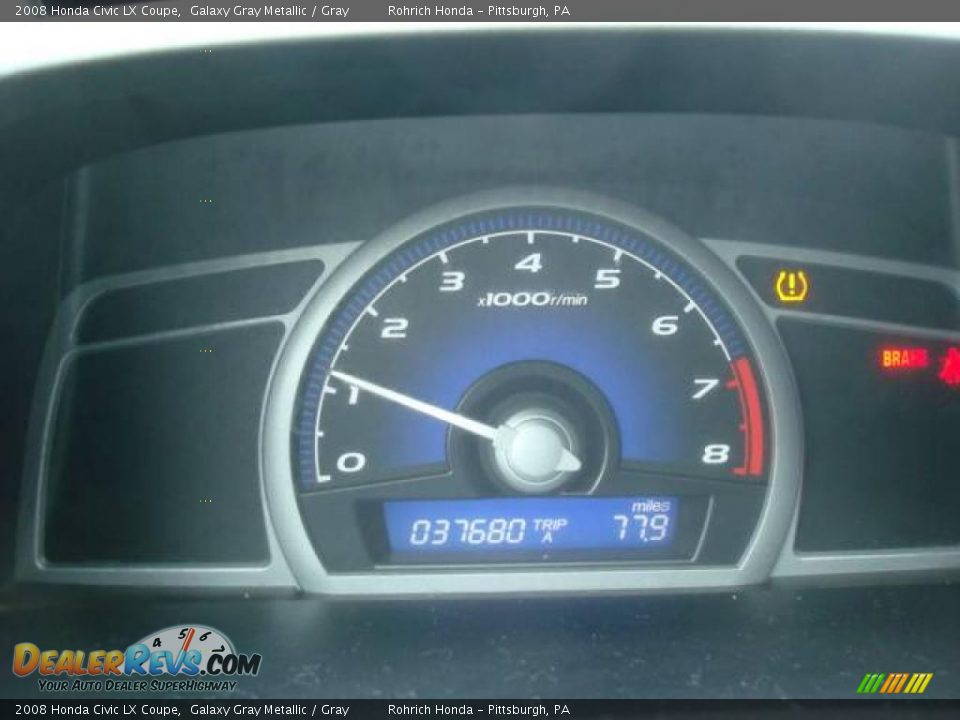 2008 Honda Civic LX Coupe Galaxy Gray Metallic / Gray Photo #20