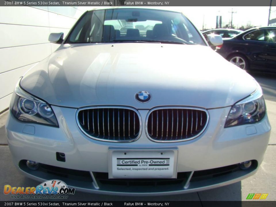 2007 BMW 5 Series 530xi Sedan Titanium Silver Metallic / Black Photo #2