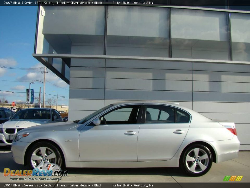 2007 BMW 5 Series 530xi Sedan Titanium Silver Metallic / Black Photo #3