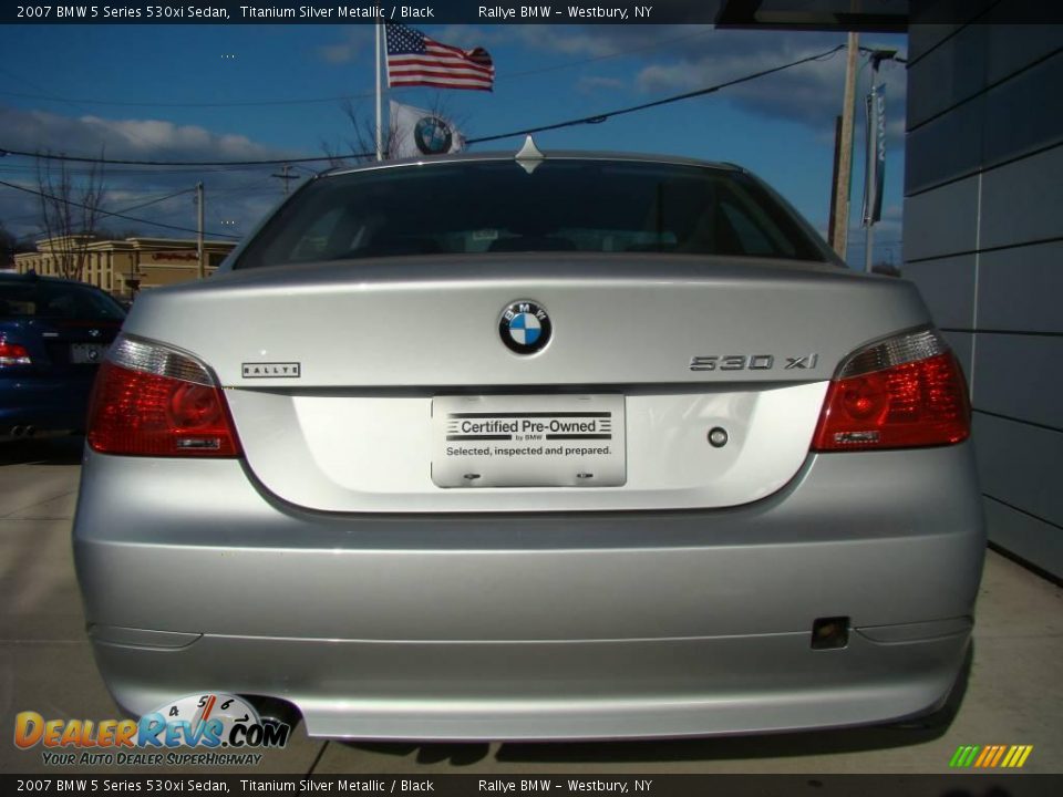 2007 BMW 5 Series 530xi Sedan Titanium Silver Metallic / Black Photo #4