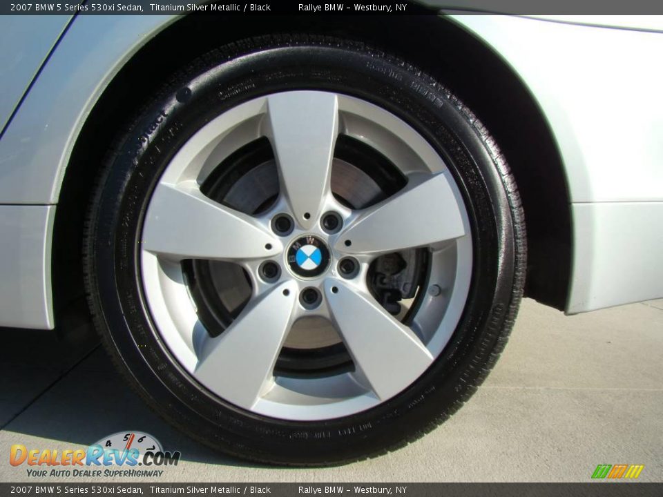 2007 BMW 5 Series 530xi Sedan Titanium Silver Metallic / Black Photo #6