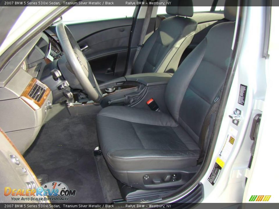 2007 BMW 5 Series 530xi Sedan Titanium Silver Metallic / Black Photo #8