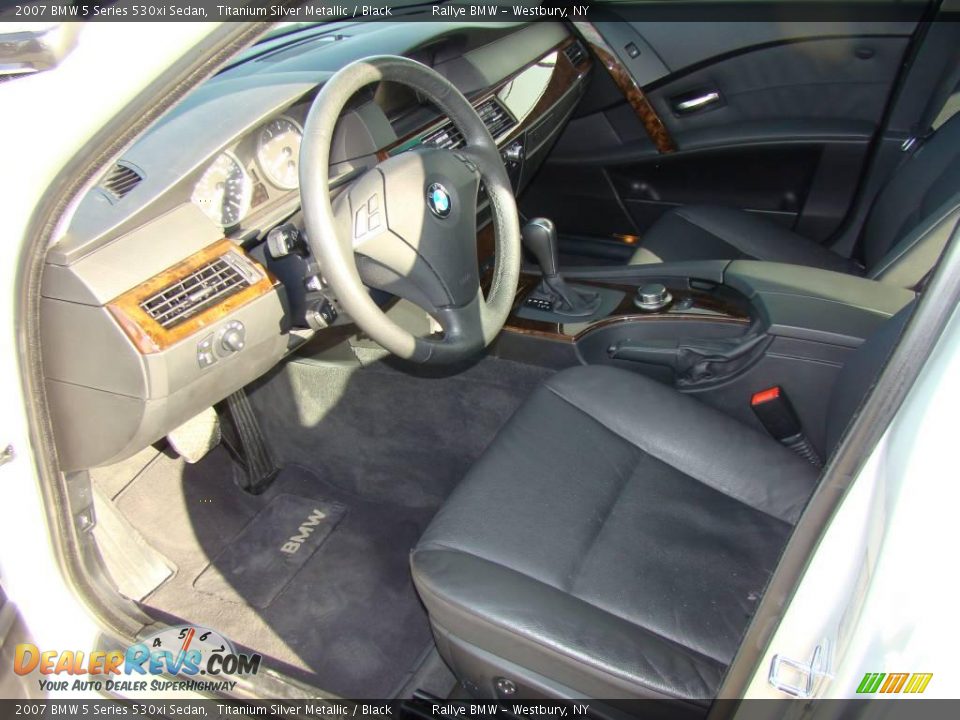 2007 BMW 5 Series 530xi Sedan Titanium Silver Metallic / Black Photo #10
