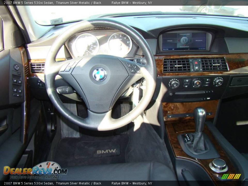 2007 BMW 5 Series 530xi Sedan Titanium Silver Metallic / Black Photo #12