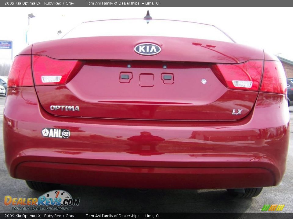 2009 Kia Optima LX Ruby Red / Gray Photo #6