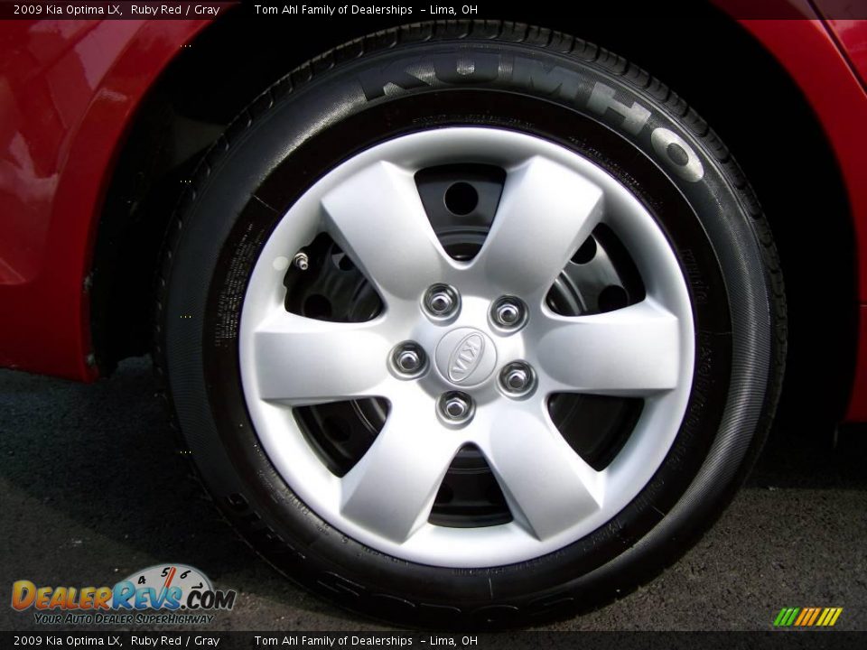 2009 Kia Optima LX Ruby Red / Gray Photo #8