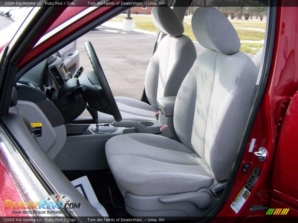 2009 Kia Optima LX Ruby Red / Gray Photo #9