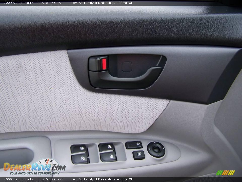 2009 Kia Optima LX Ruby Red / Gray Photo #10