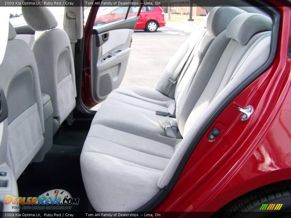 2009 Kia Optima LX Ruby Red / Gray Photo #11