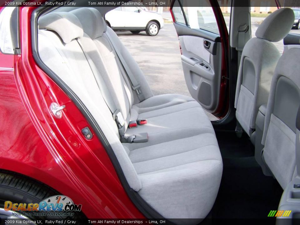 2009 Kia Optima LX Ruby Red / Gray Photo #12