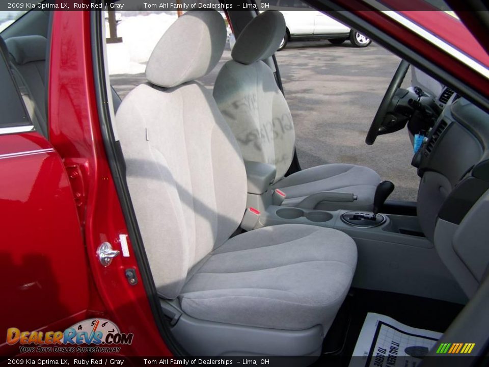2009 Kia Optima LX Ruby Red / Gray Photo #13