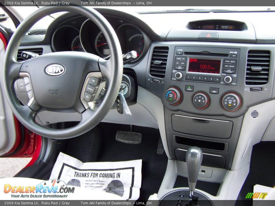 2009 Kia Optima LX Ruby Red / Gray Photo #14