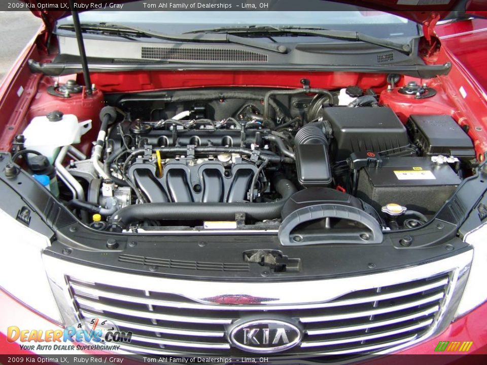 2009 Kia Optima LX Ruby Red / Gray Photo #15
