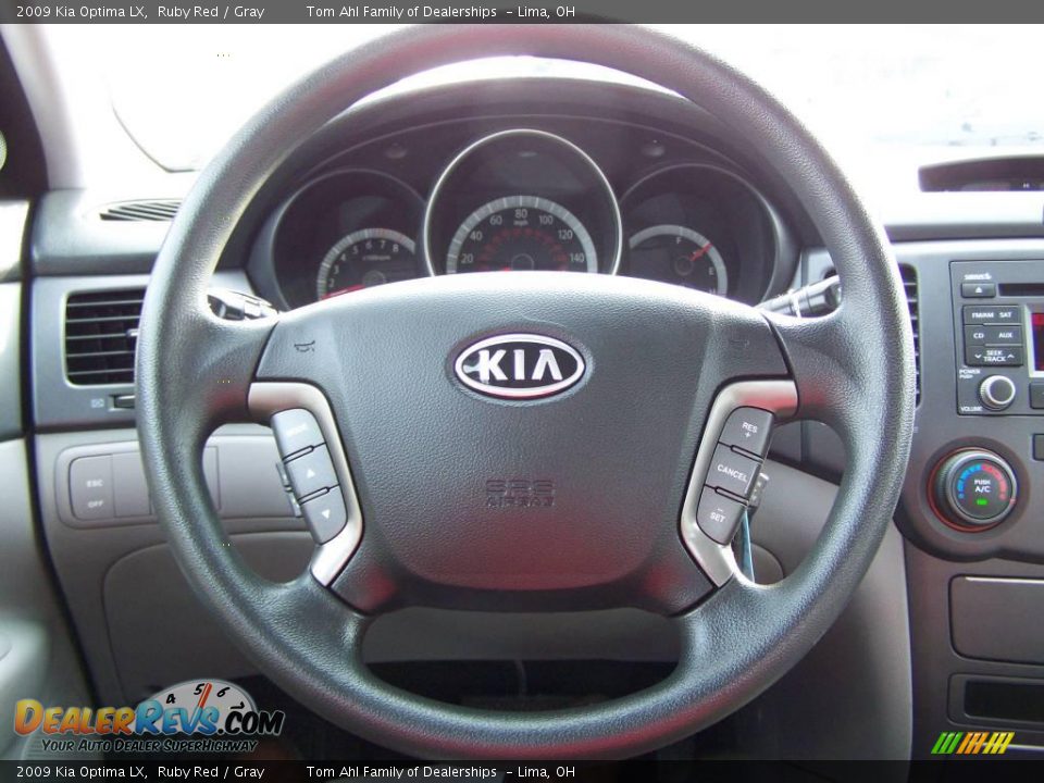 2009 Kia Optima LX Ruby Red / Gray Photo #17