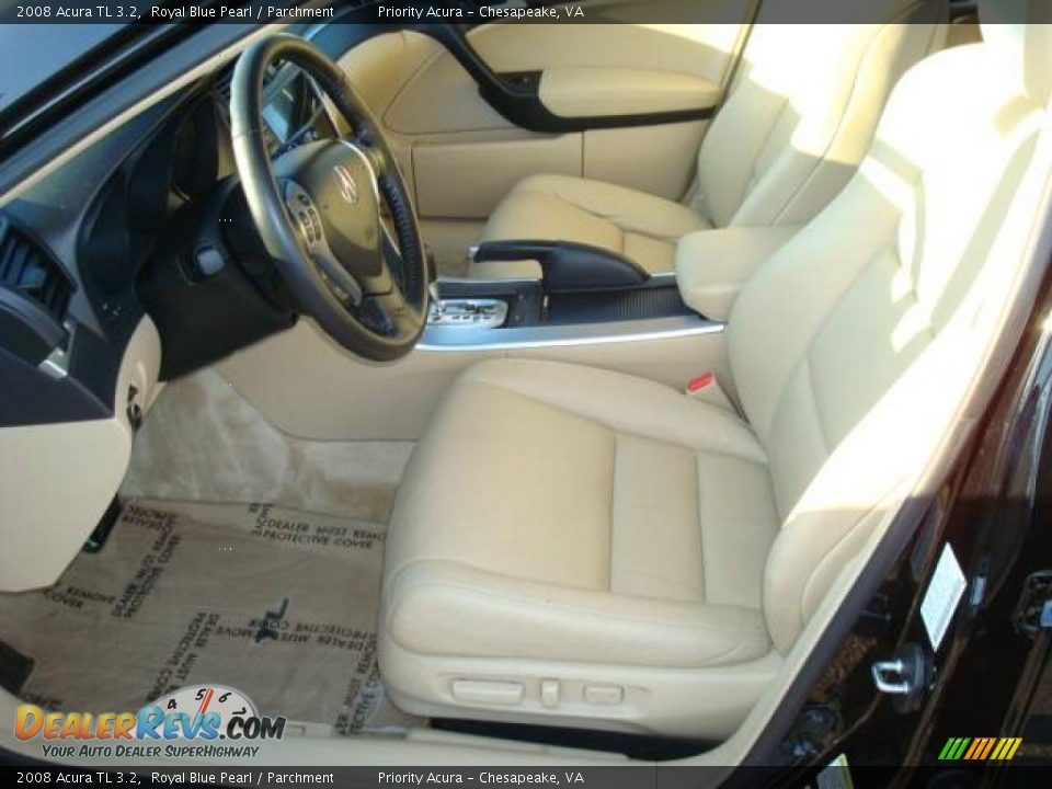 2008 Acura TL 3.2 Royal Blue Pearl / Parchment Photo #8