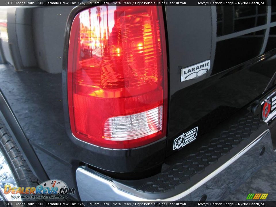 2010 Dodge Ram 3500 Laramie Crew Cab 4x4 Brilliant Black Crystal Pearl / Light Pebble Beige/Bark Brown Photo #7