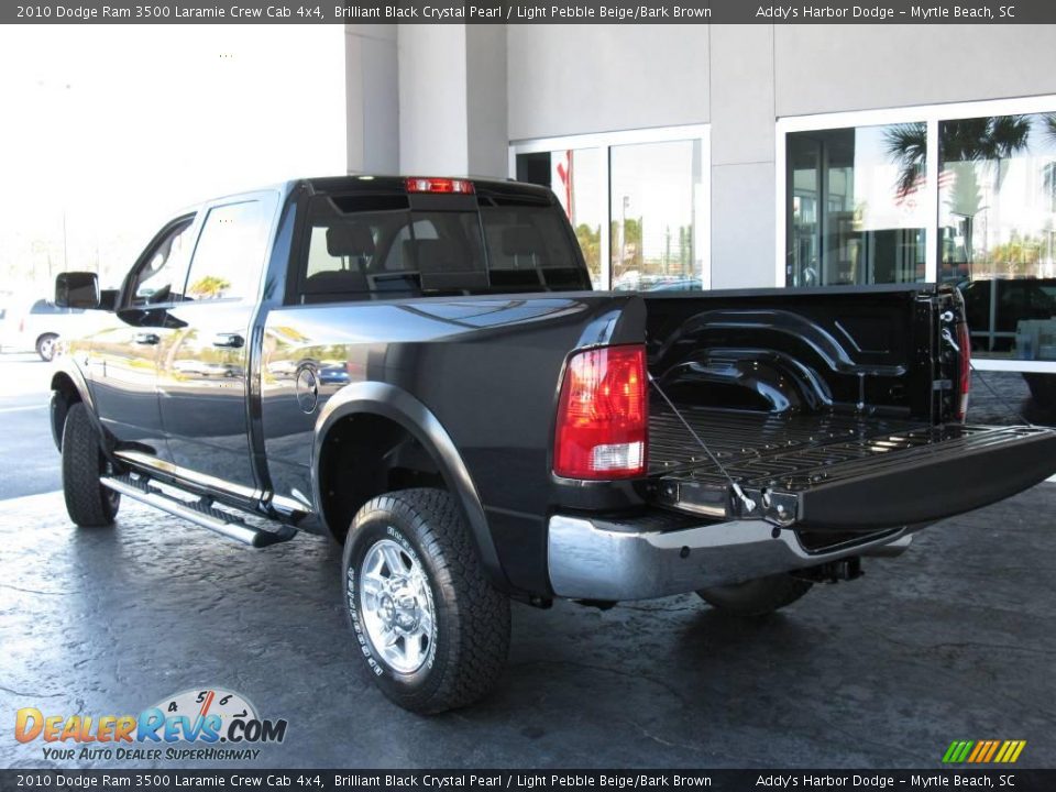 2010 Dodge Ram 3500 Laramie Crew Cab 4x4 Brilliant Black Crystal Pearl / Light Pebble Beige/Bark Brown Photo #8