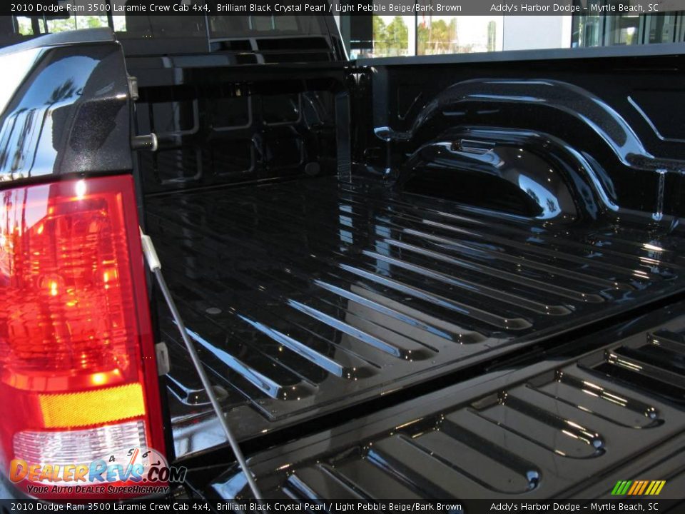 2010 Dodge Ram 3500 Laramie Crew Cab 4x4 Brilliant Black Crystal Pearl / Light Pebble Beige/Bark Brown Photo #9