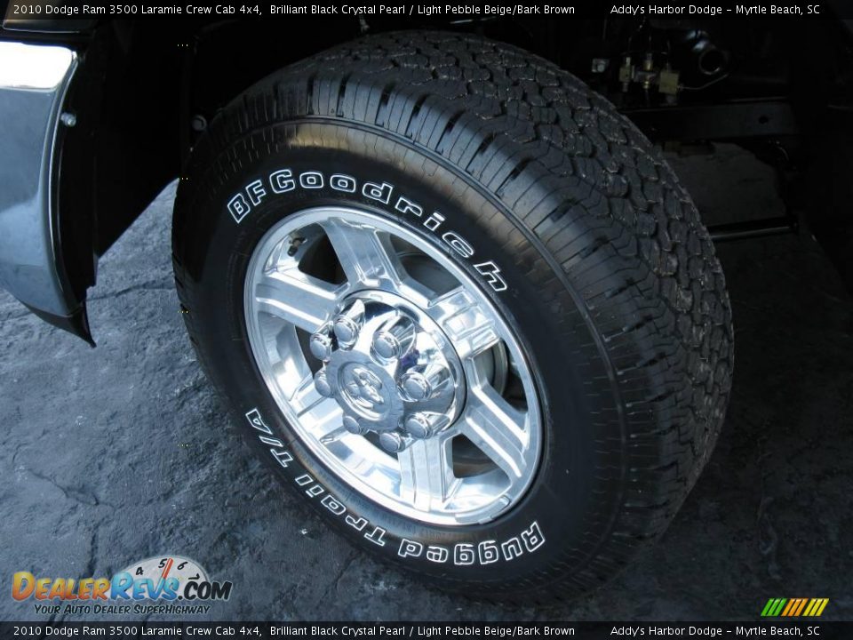 2010 Dodge Ram 3500 Laramie Crew Cab 4x4 Brilliant Black Crystal Pearl / Light Pebble Beige/Bark Brown Photo #10