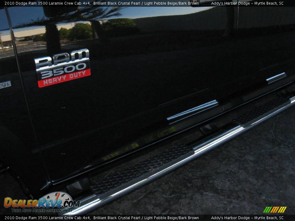 2010 Dodge Ram 3500 Laramie Crew Cab 4x4 Brilliant Black Crystal Pearl / Light Pebble Beige/Bark Brown Photo #11