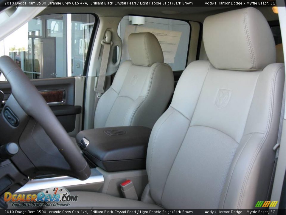 2010 Dodge Ram 3500 Laramie Crew Cab 4x4 Brilliant Black Crystal Pearl / Light Pebble Beige/Bark Brown Photo #14