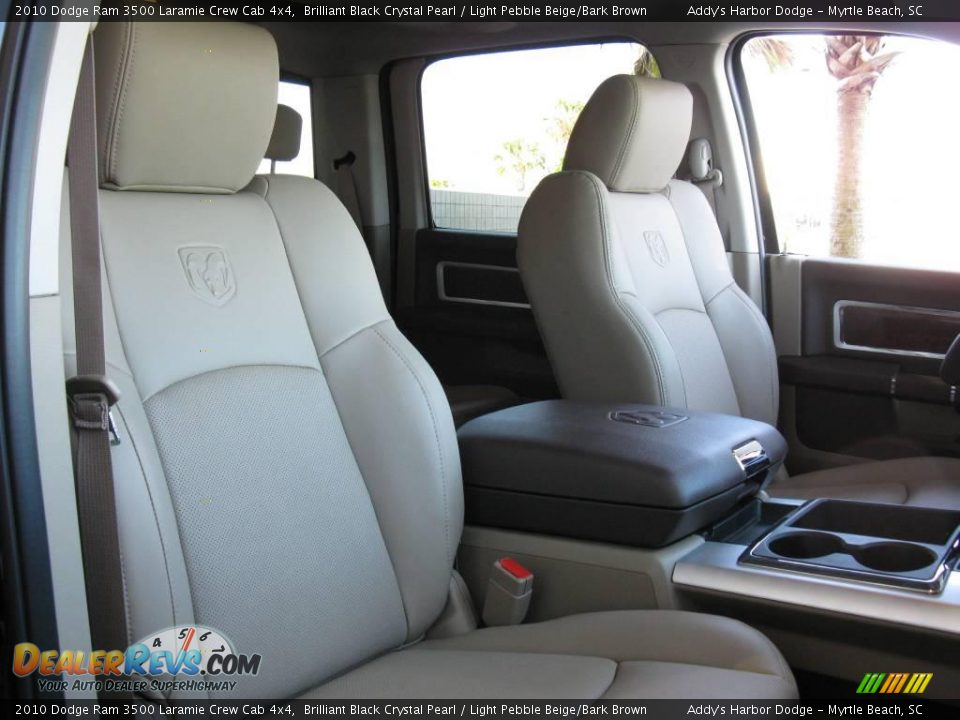 2010 Dodge Ram 3500 Laramie Crew Cab 4x4 Brilliant Black Crystal Pearl / Light Pebble Beige/Bark Brown Photo #19