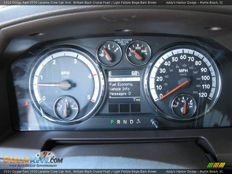 2010 Dodge Ram 3500 Laramie Crew Cab 4x4 Brilliant Black Crystal Pearl / Light Pebble Beige/Bark Brown Photo #26
