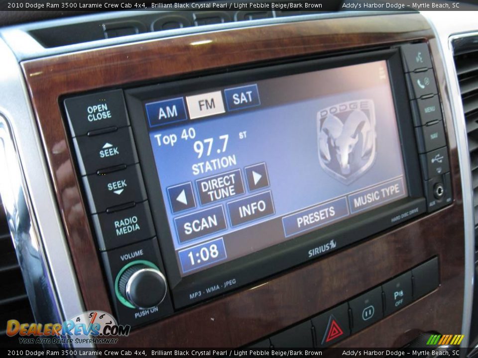 2010 Dodge Ram 3500 Laramie Crew Cab 4x4 Brilliant Black Crystal Pearl / Light Pebble Beige/Bark Brown Photo #28