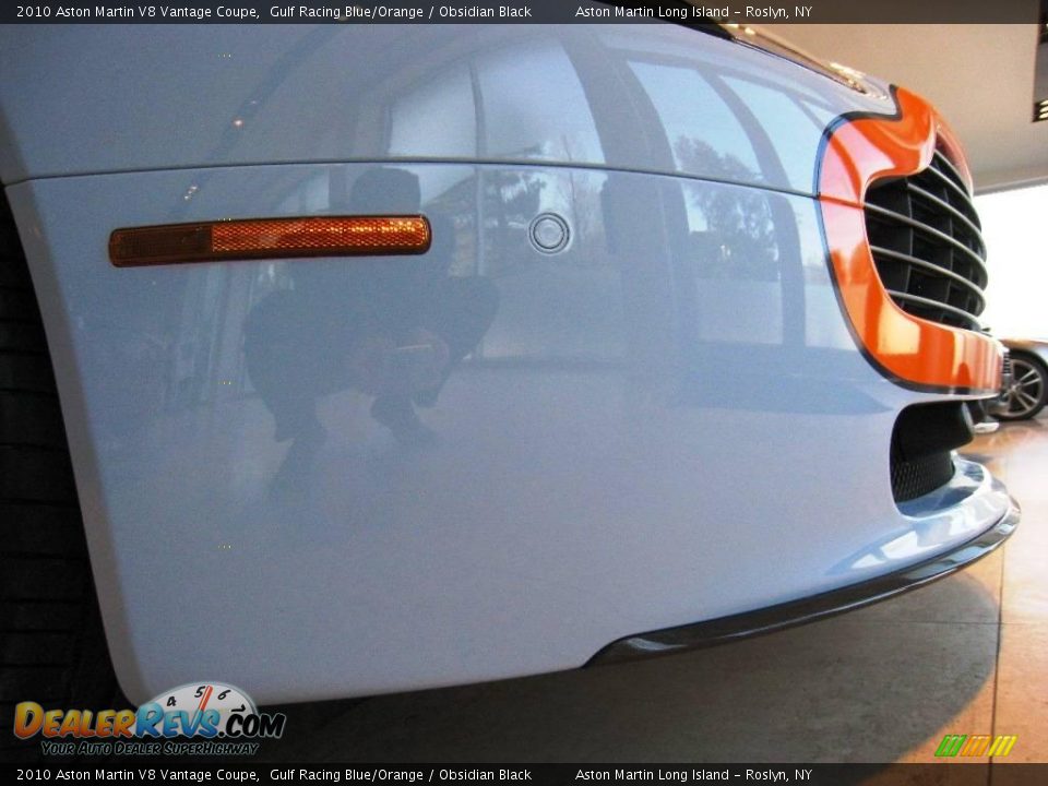 2010 Aston Martin V8 Vantage Coupe Gulf Racing Blue/Orange / Obsidian Black Photo #18