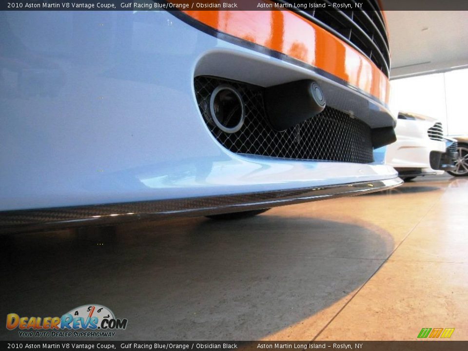 2010 Aston Martin V8 Vantage Coupe Gulf Racing Blue/Orange / Obsidian Black Photo #19