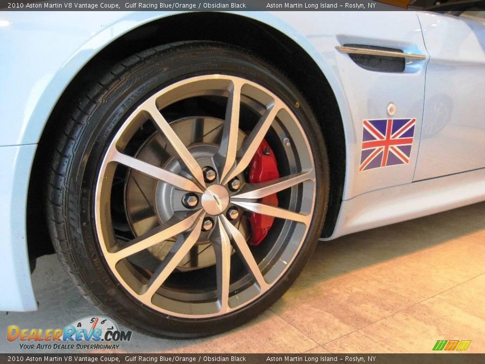 2010 Aston Martin V8 Vantage Coupe Gulf Racing Blue/Orange / Obsidian Black Photo #21