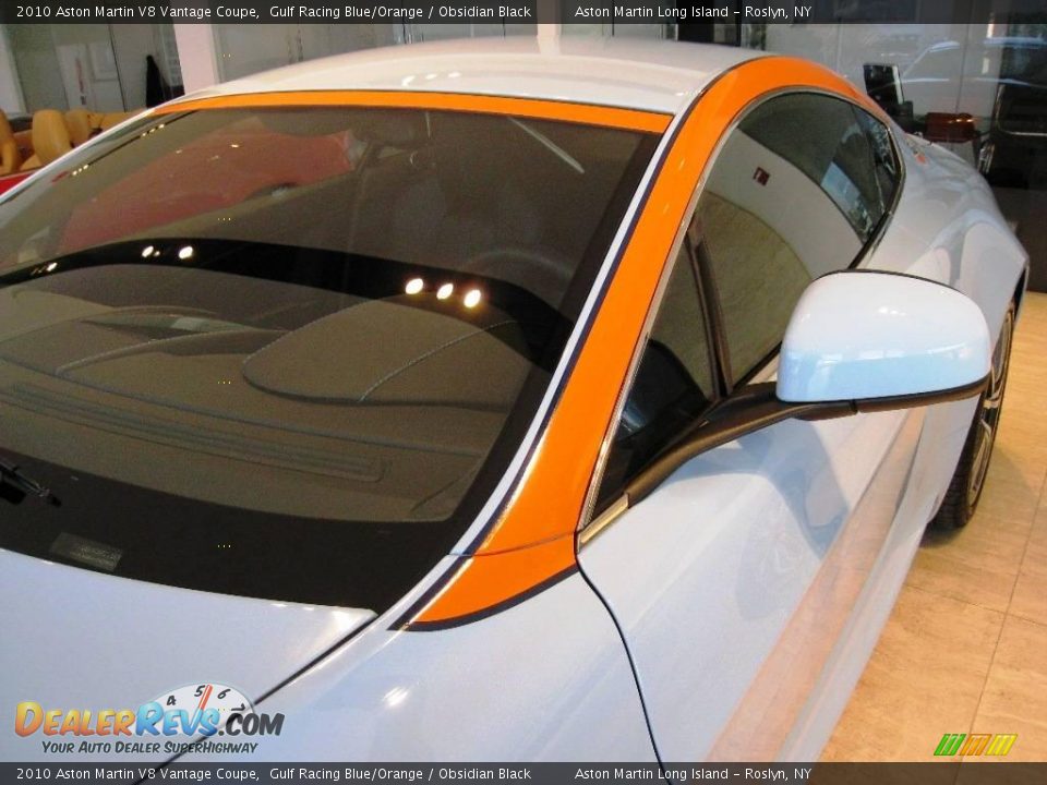 2010 Aston Martin V8 Vantage Coupe Gulf Racing Blue/Orange / Obsidian Black Photo #22