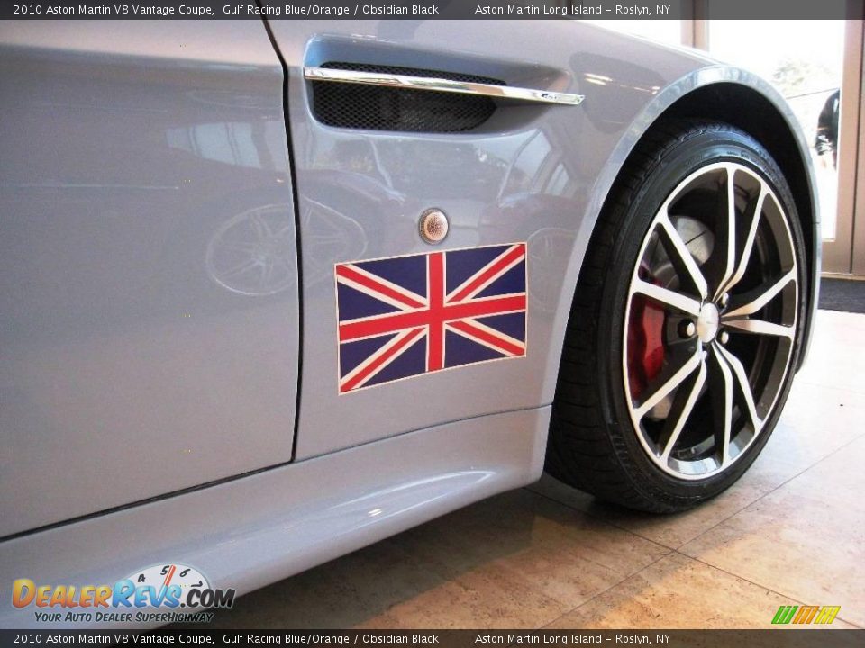 2010 Aston Martin V8 Vantage Coupe Gulf Racing Blue/Orange / Obsidian Black Photo #27