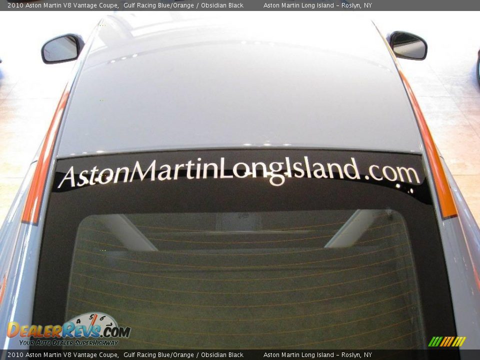 2010 Aston Martin V8 Vantage Coupe Gulf Racing Blue/Orange / Obsidian Black Photo #28