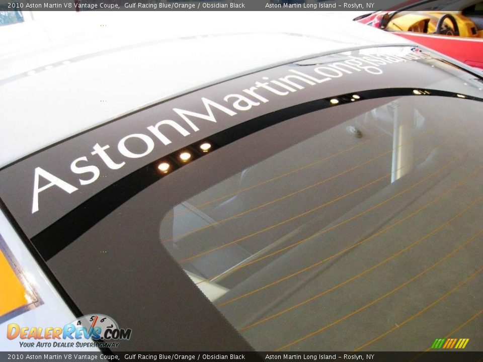 2010 Aston Martin V8 Vantage Coupe Gulf Racing Blue/Orange / Obsidian Black Photo #29
