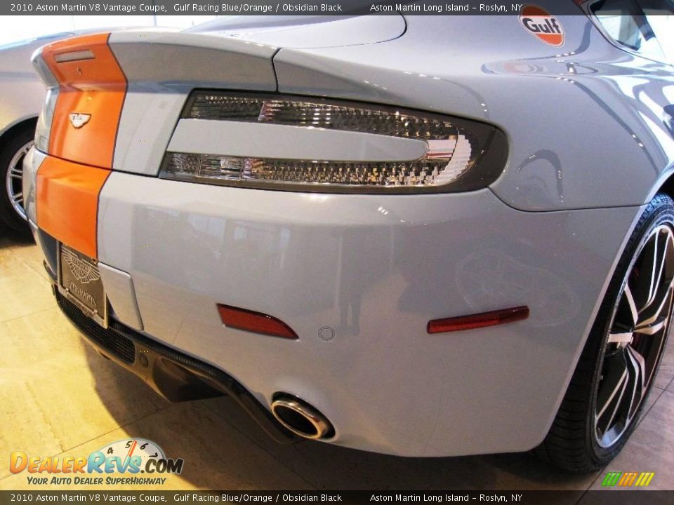 2010 Aston Martin V8 Vantage Coupe Gulf Racing Blue/Orange / Obsidian Black Photo #31