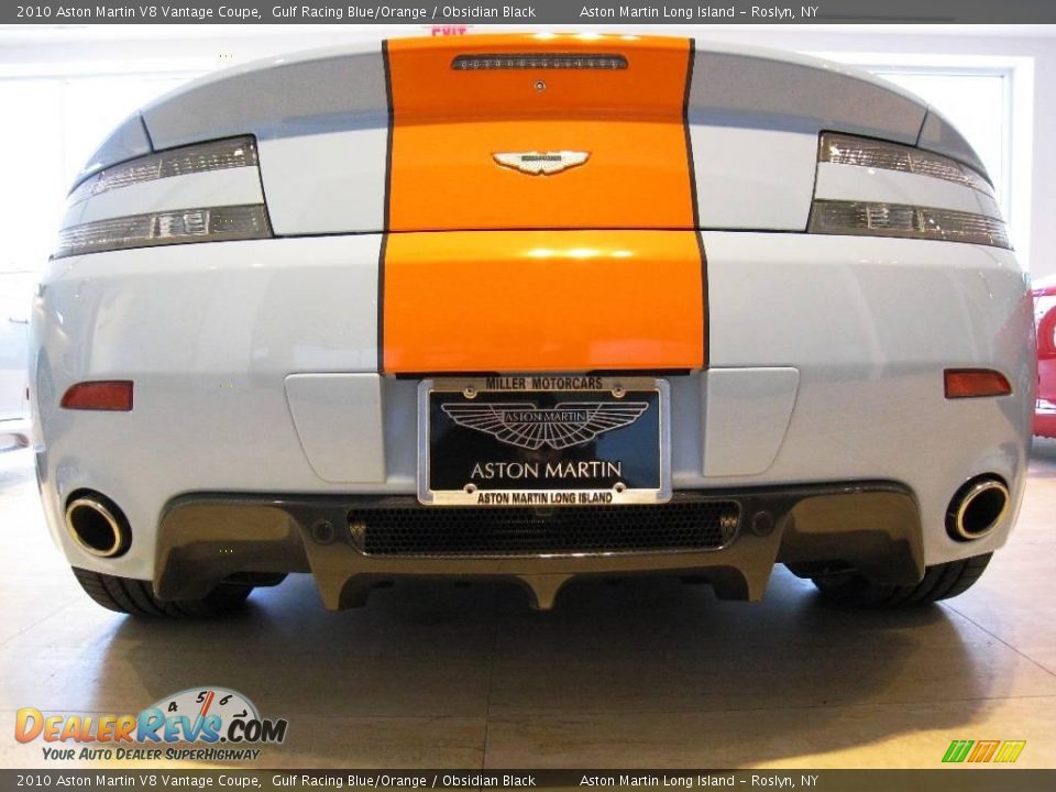 2010 Aston Martin V8 Vantage Coupe Gulf Racing Blue/Orange / Obsidian Black Photo #32
