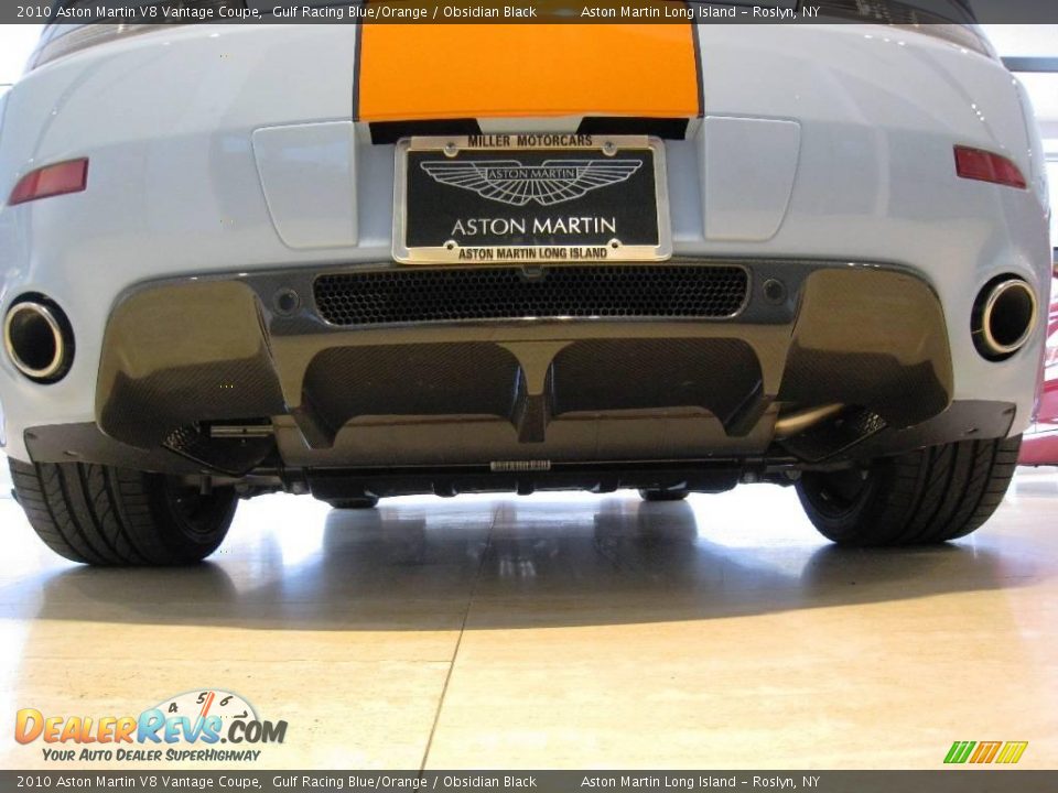 2010 Aston Martin V8 Vantage Coupe Gulf Racing Blue/Orange / Obsidian Black Photo #33