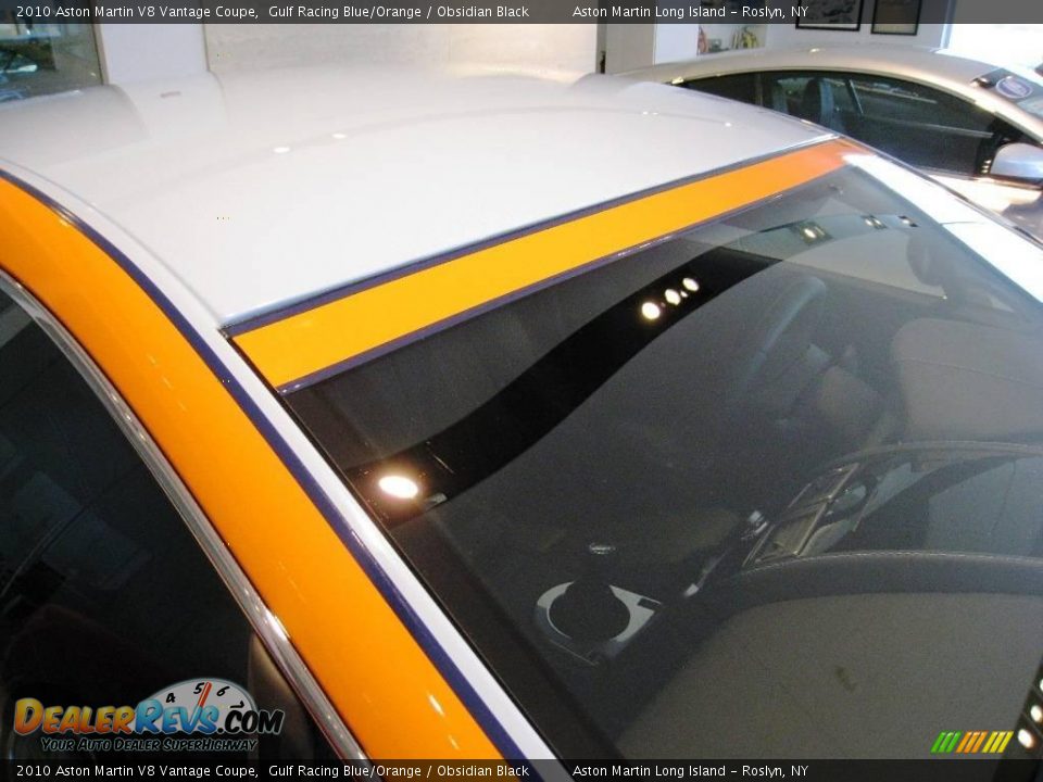 2010 Aston Martin V8 Vantage Coupe Gulf Racing Blue/Orange / Obsidian Black Photo #36