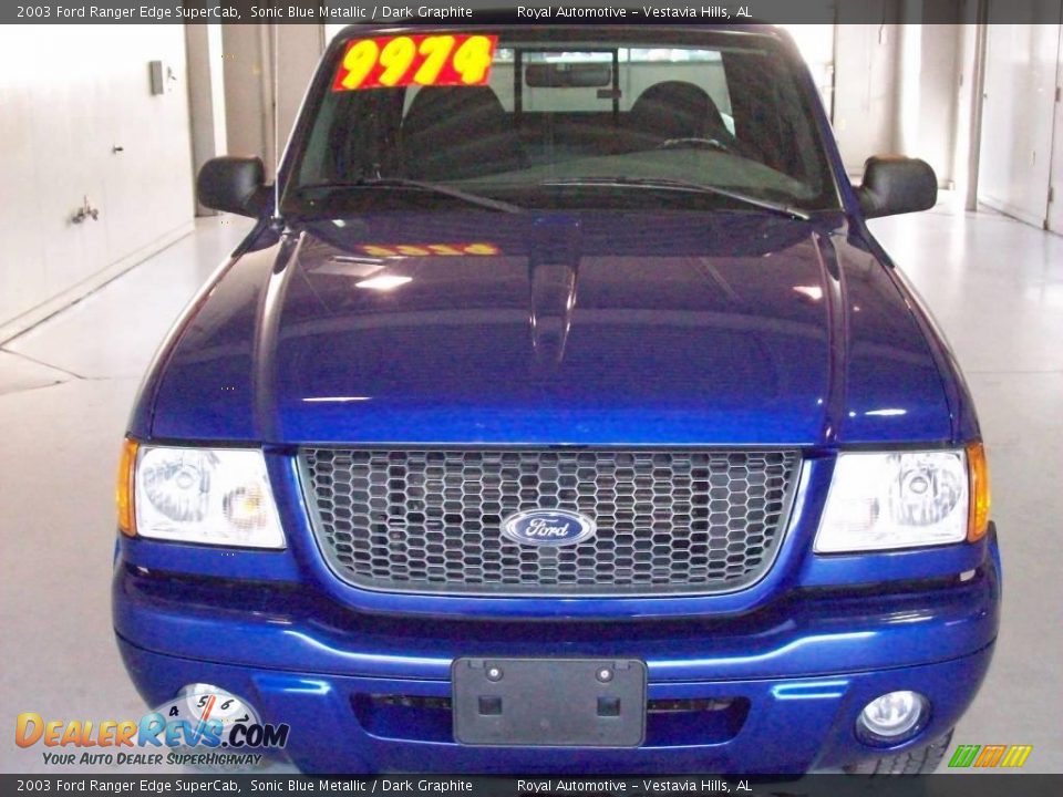 2003 Ford Ranger Edge SuperCab Sonic Blue Metallic / Dark Graphite Photo #2