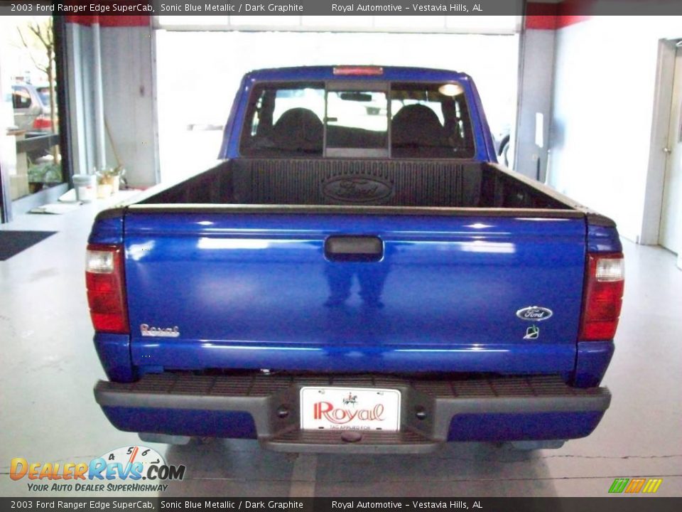 2003 Ford Ranger Edge SuperCab Sonic Blue Metallic / Dark Graphite Photo #5