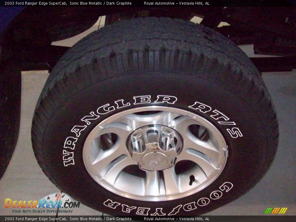2003 Ford Ranger Edge SuperCab Sonic Blue Metallic / Dark Graphite Photo #7